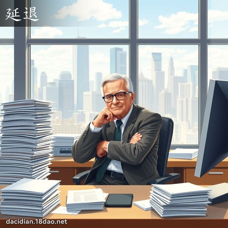 延退 - 国语大辞典配图