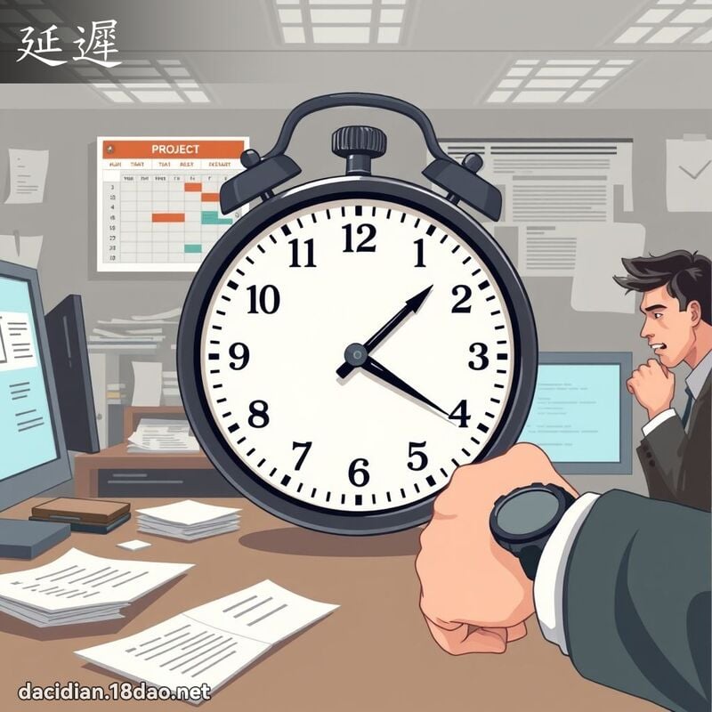 延遲 - 國語大辭典配圖