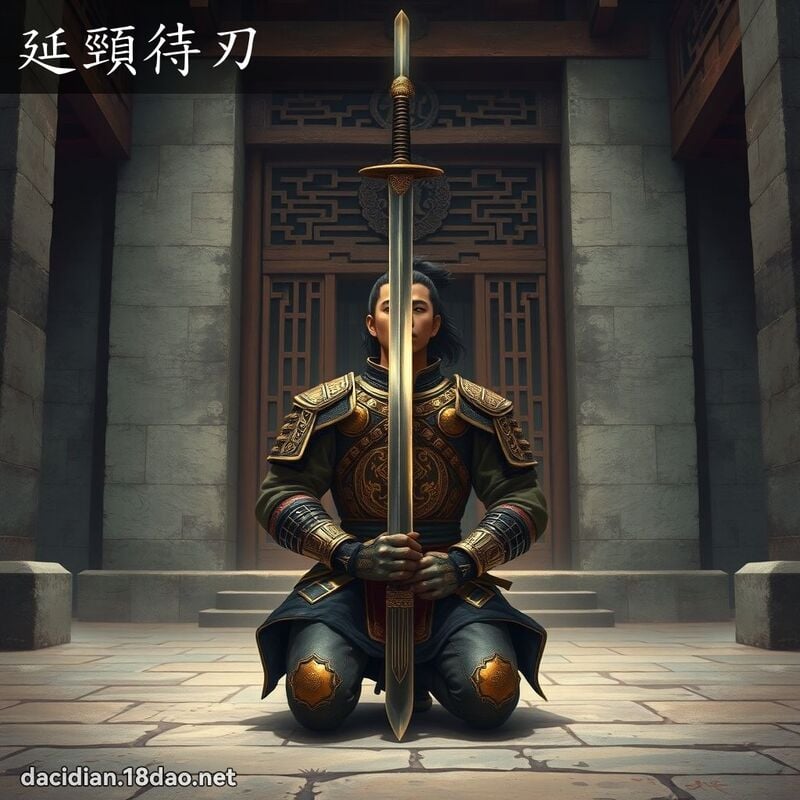 延頸待刃 - 國語大辭典配圖