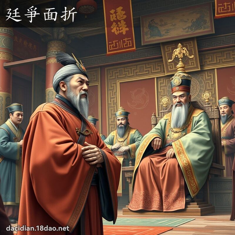 廷爭面折 - 國語大辭典配圖