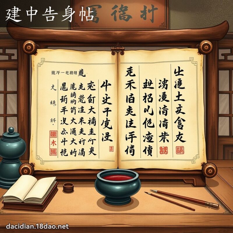 建中告身帖 - 國語大辭典配圖