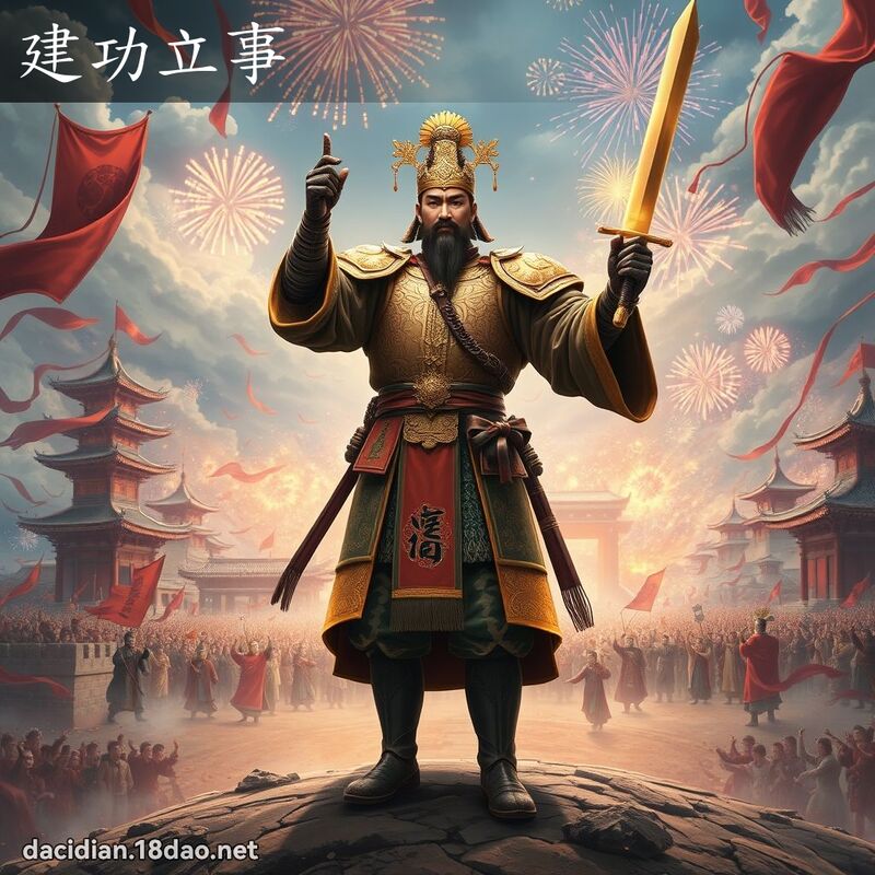 建功立事 - 国语大辞典配图