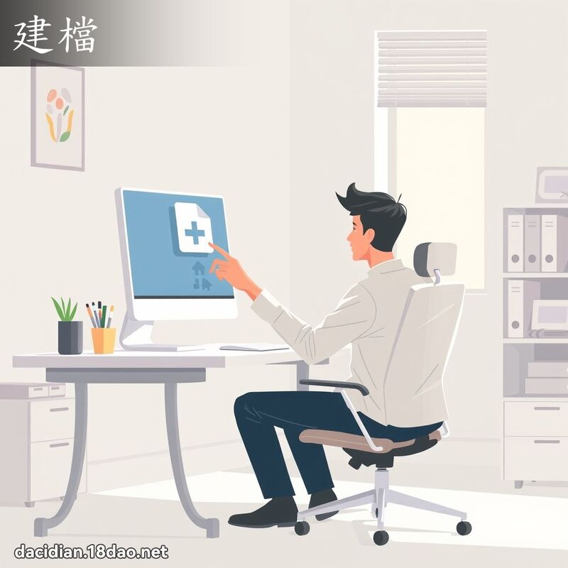 建檔 - 國語大辭典配圖