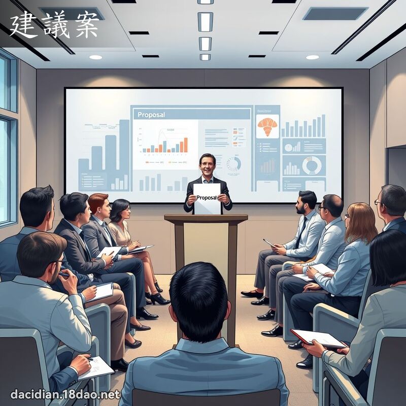 建議案 - 國語大辭典配圖