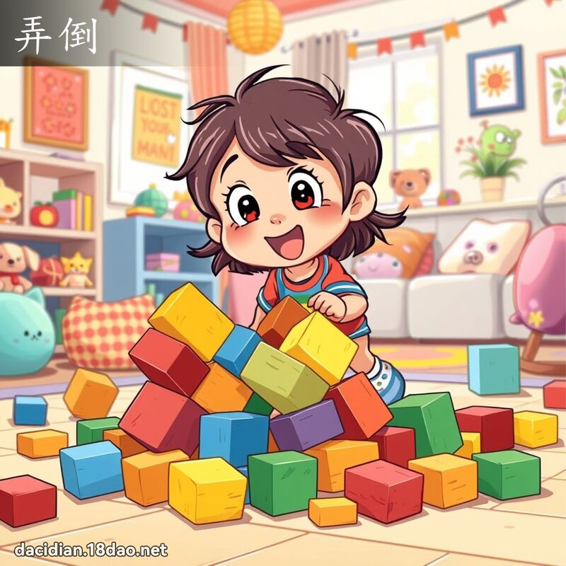 弄倒 - 国语大辞典配图