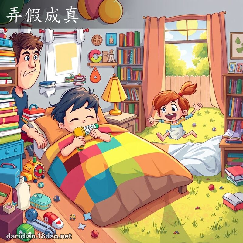 弄假成真 - 國語大辭典配圖