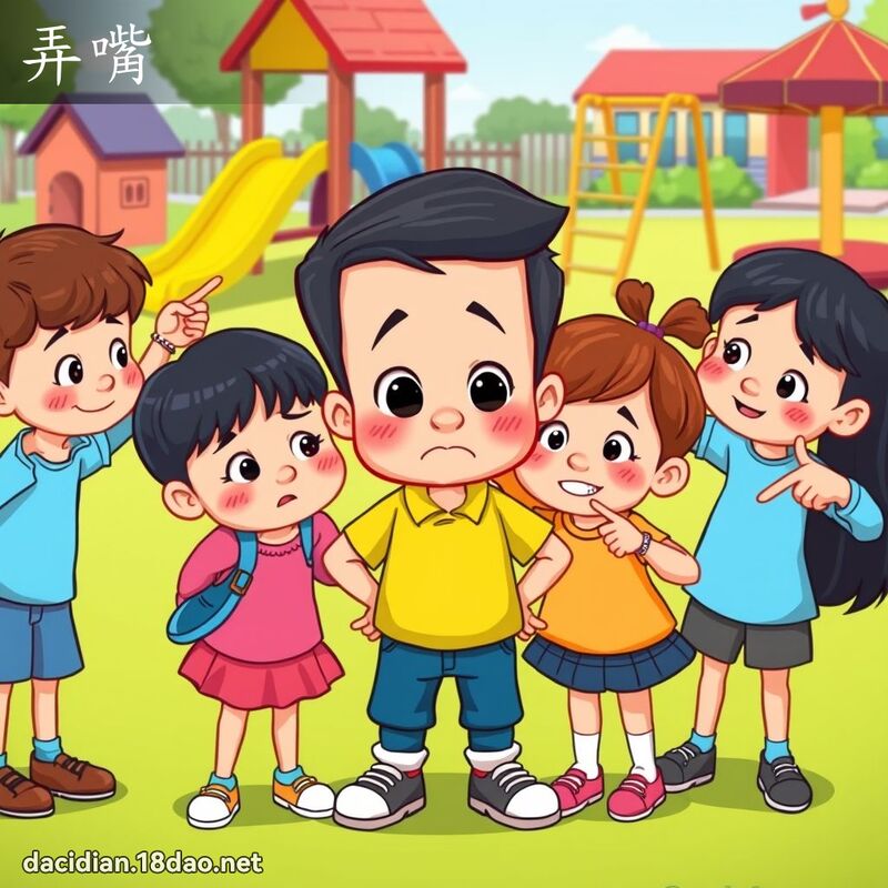 弄嘴 - 国语大辞典配图