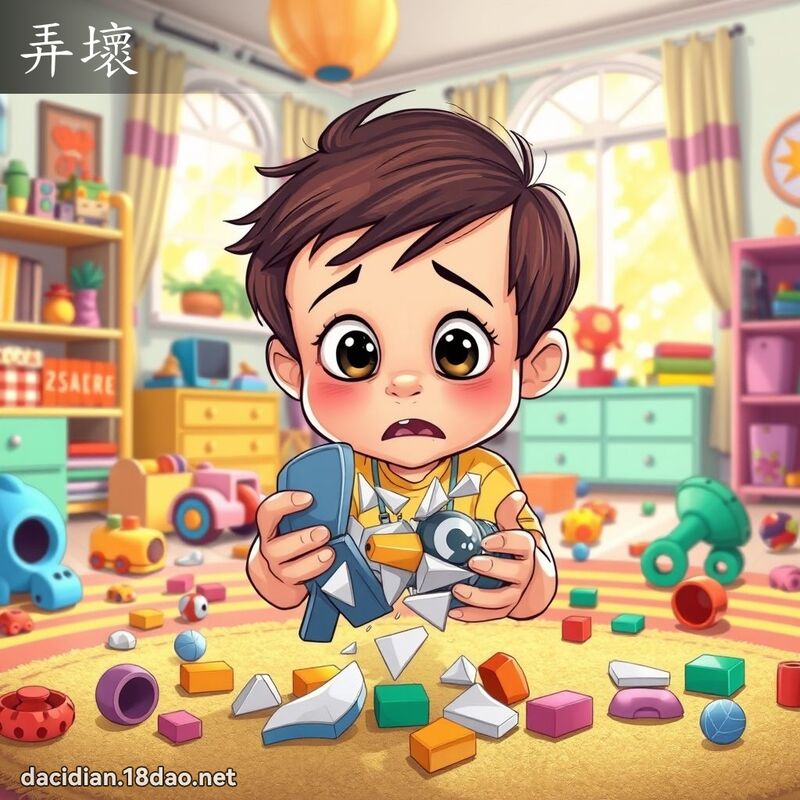 弄壞 - 國語大辭典配圖