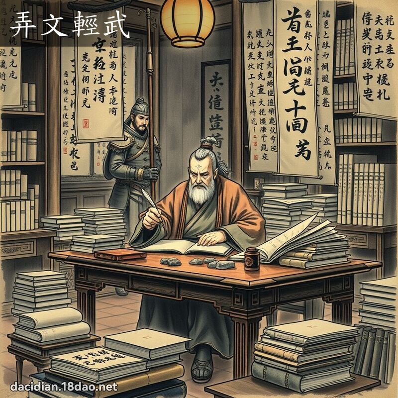 弄文轻武 - 国语大辞典配图