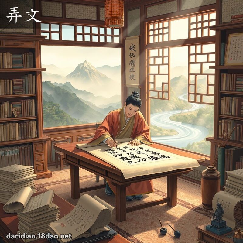 弄文 - 國語大辭典配圖