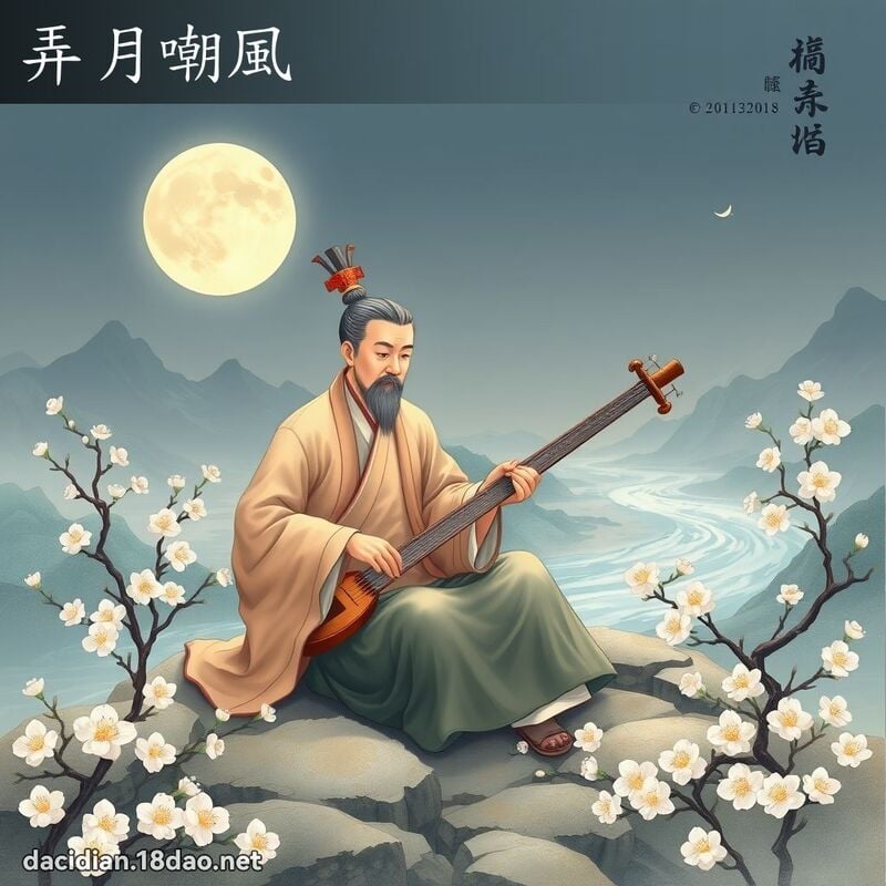 弄月嘲風 - 國語大辭典配圖