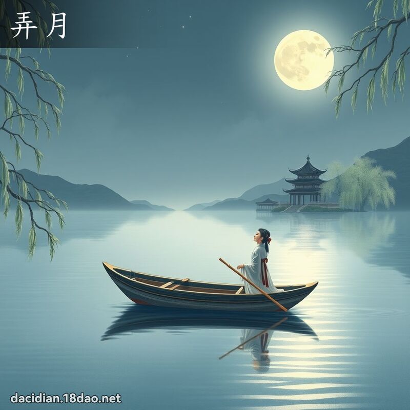 弄月 - 國語大辭典配圖
