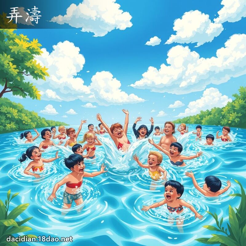 弄涛 - 国语大辞典配图