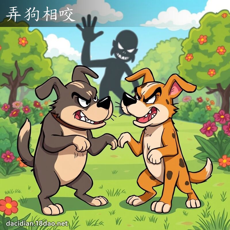弄狗相咬 - 国语大辞典配图