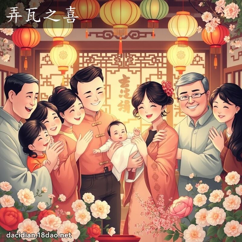 弄瓦之喜 - 国语大辞典配图