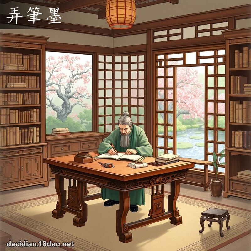 弄笔墨 - 国语大辞典配图