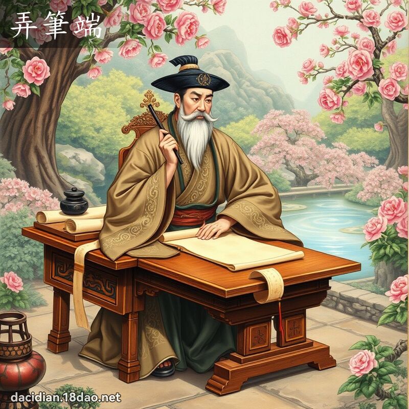 弄筆端 - 國語大辭典配圖