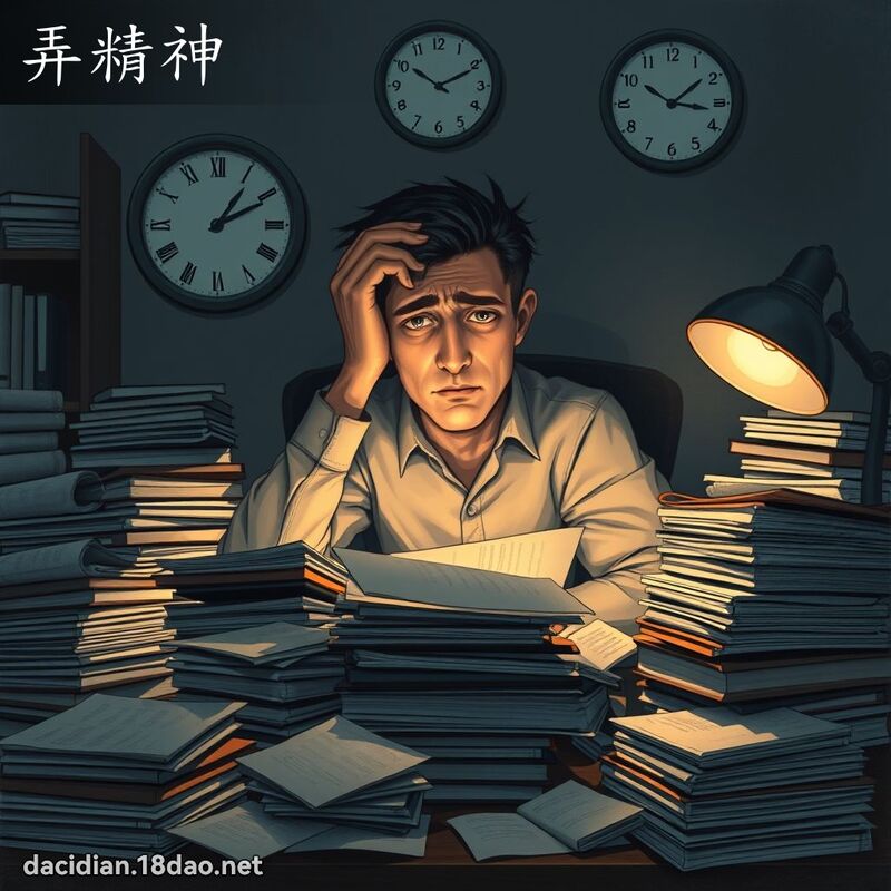 弄精神 - 国语大辞典配图