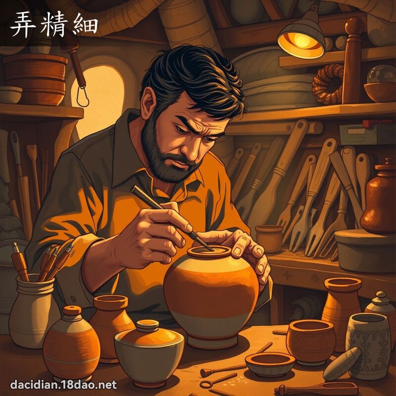 弄精细 - 国语大辞典配图