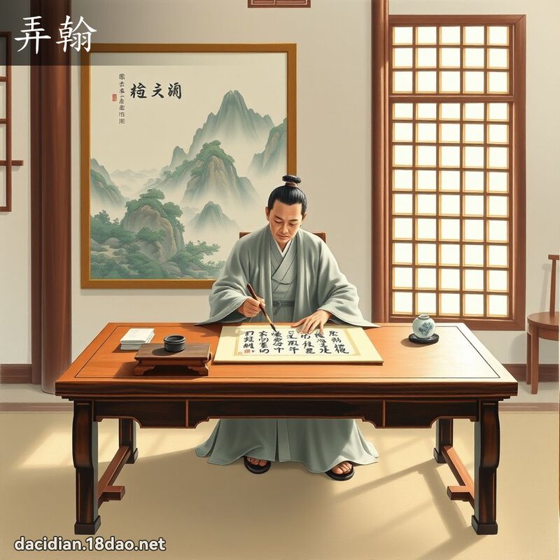 弄翰 - 國語大辭典配圖