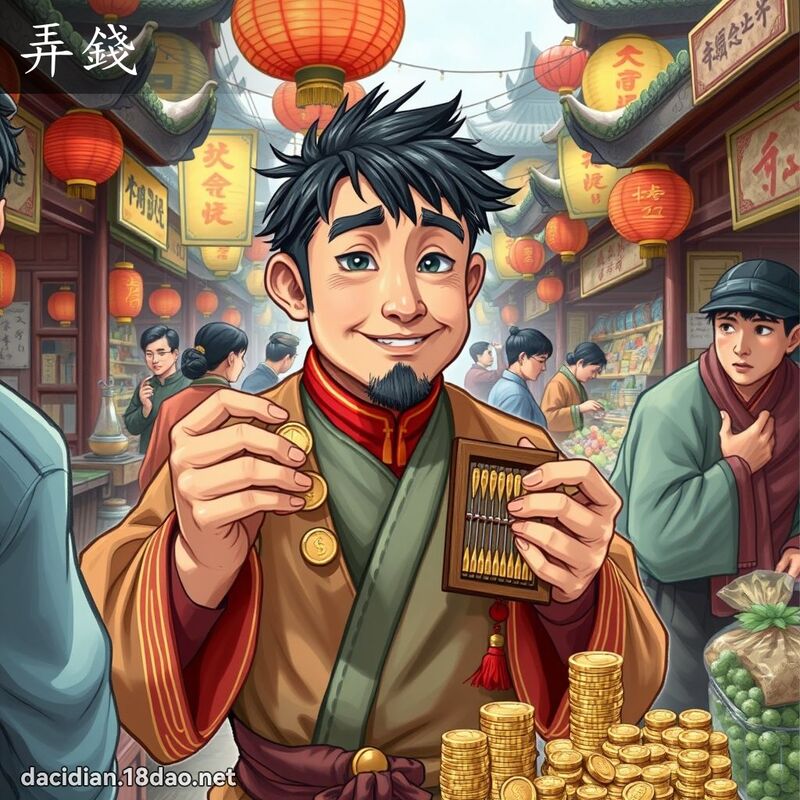 弄钱 - 国语大辞典配图