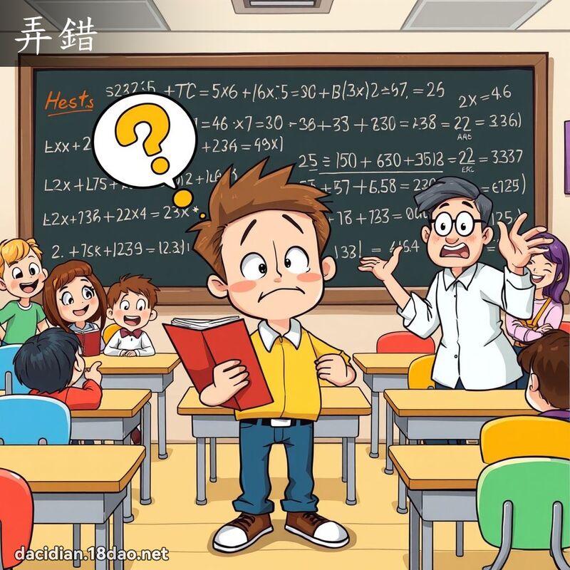 弄錯 - 國語大辭典配圖
