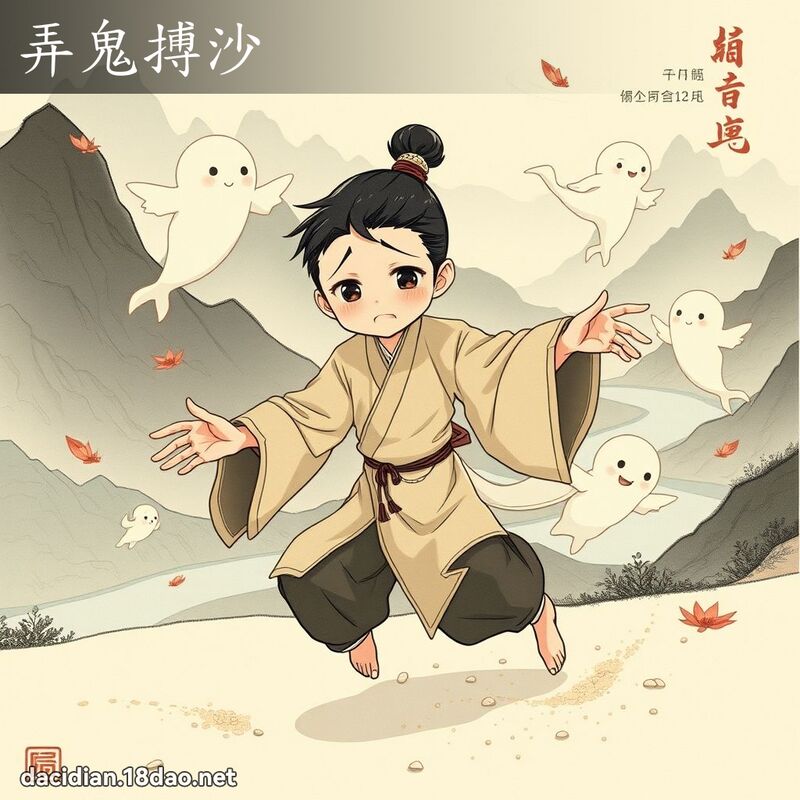 弄鬼搏沙 - 国语大辞典配图