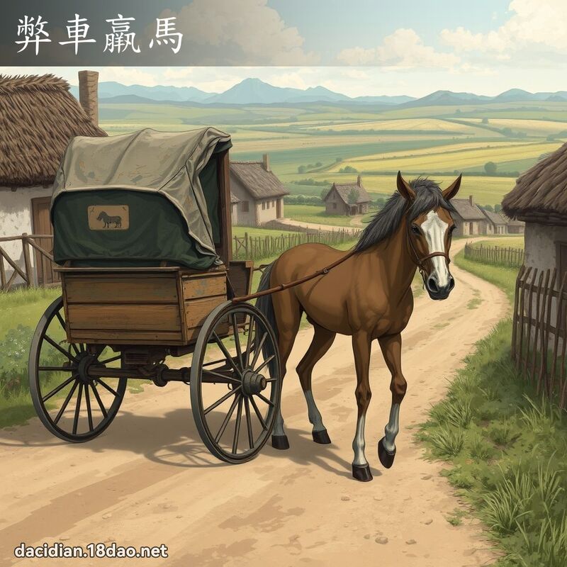 弊車羸馬 - 國語大辭典配圖