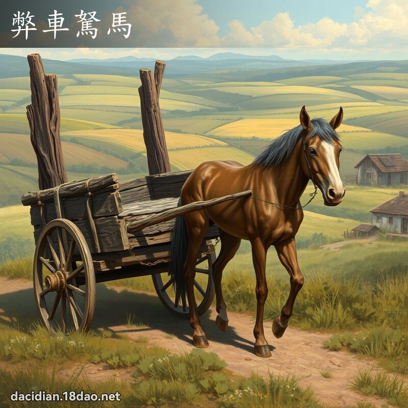 弊車駑馬 - 國語大辭典配圖