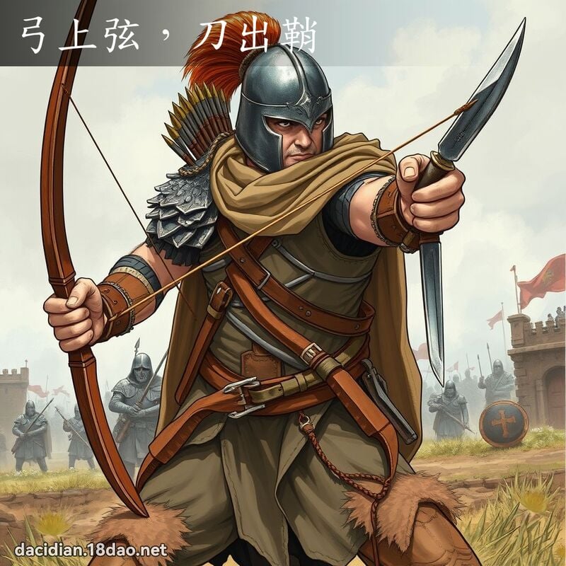 弓上弦，刀出鞘 - 國語大辭典配圖