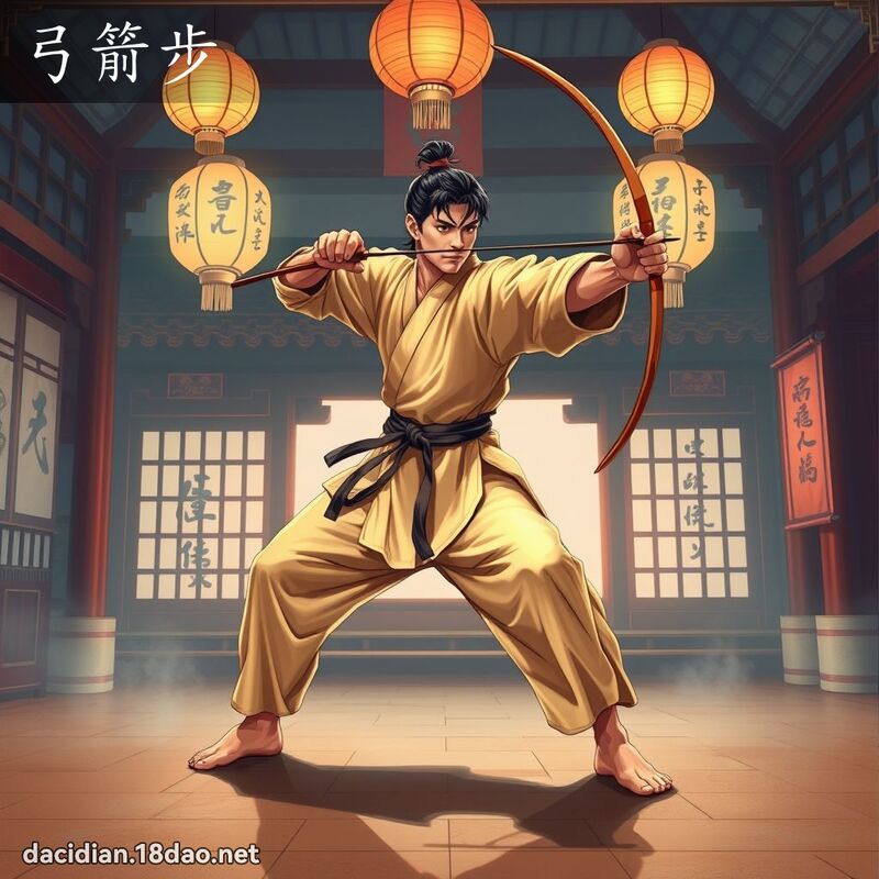 弓箭步 - 國語大辭典配圖