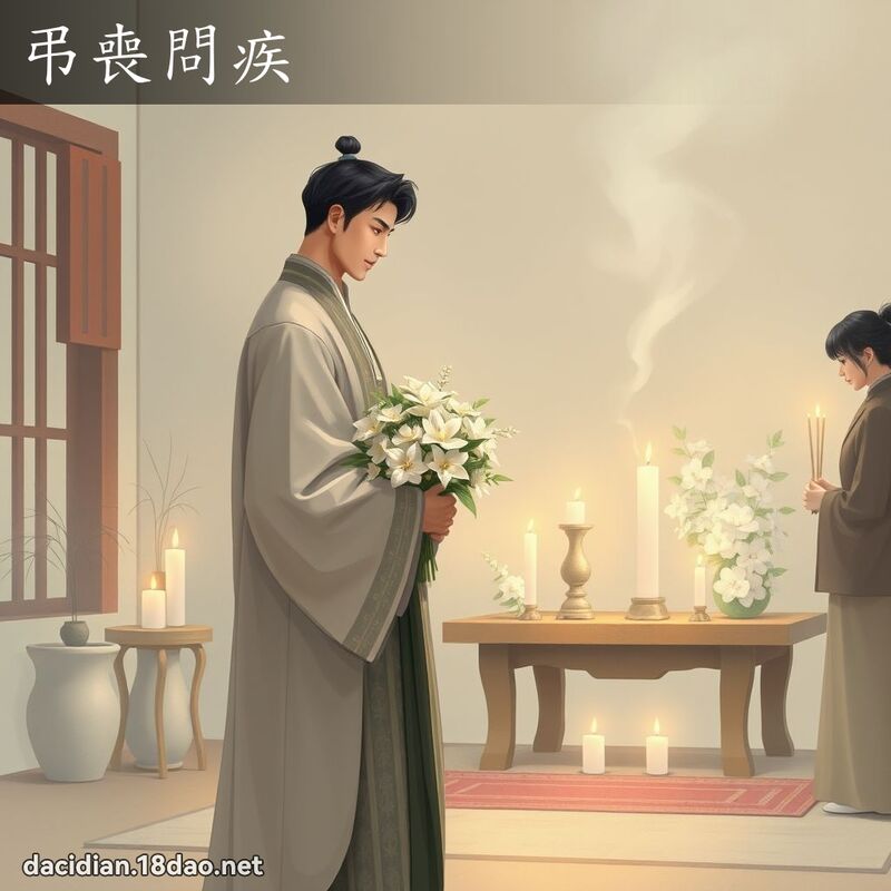 弔丧问疾 - 国语大辞典配图