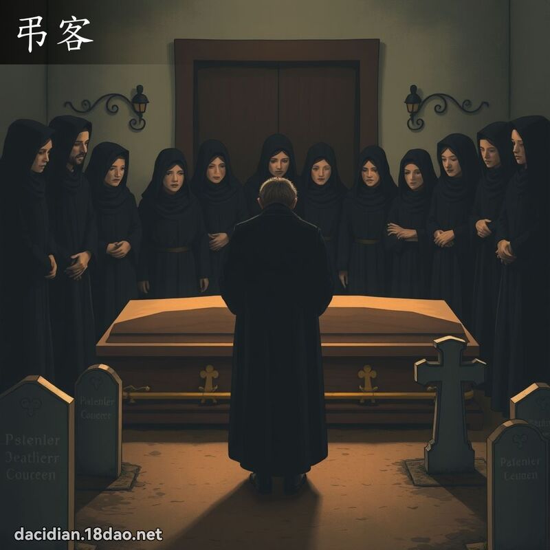 弔客 - 國語大辭典配圖