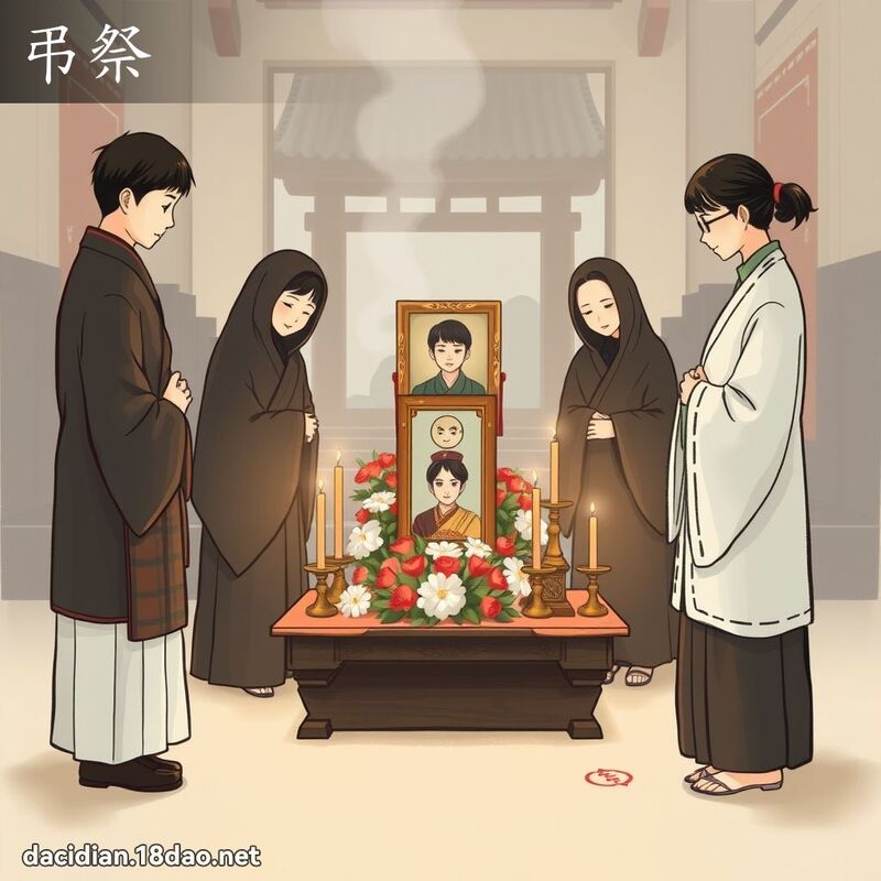 弔祭 - 國語大辭典配圖