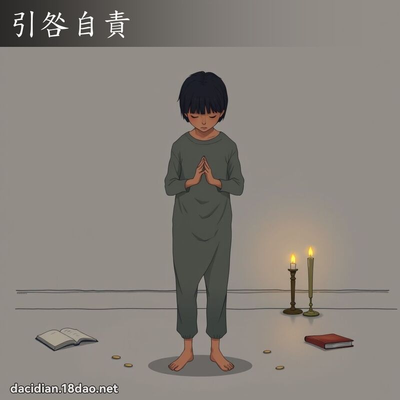 引咎自责 - 国语大辞典配图