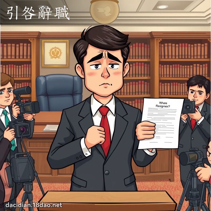 引咎辞职 - 国语大辞典配图