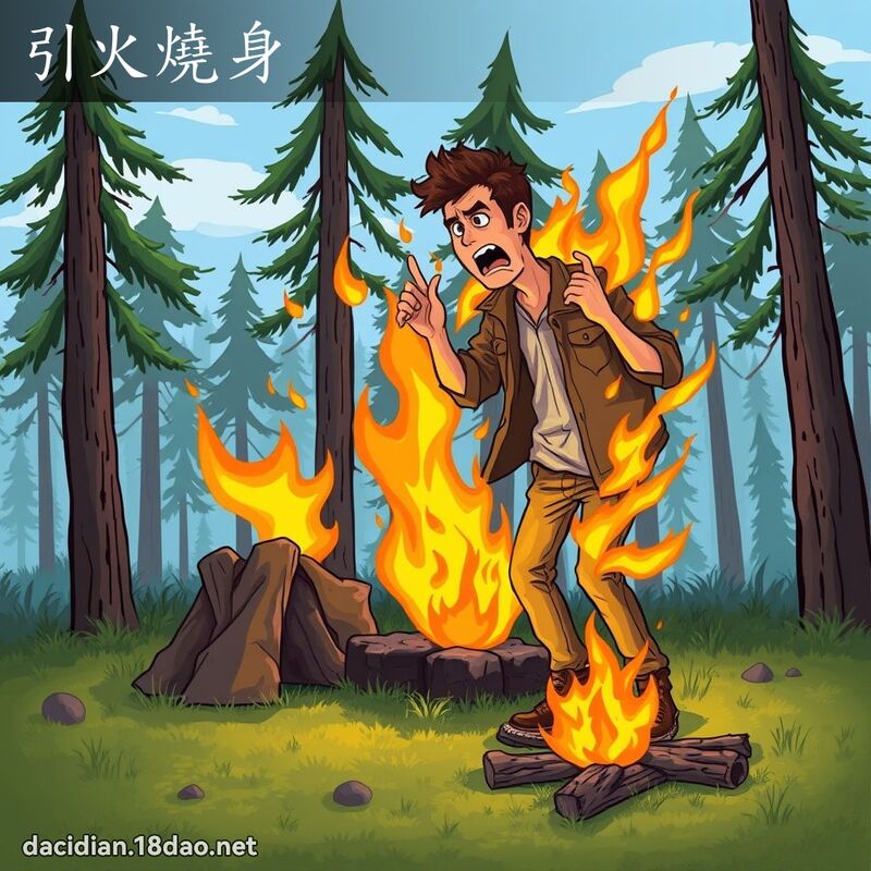 引火燒身 - 國語大辭典配圖