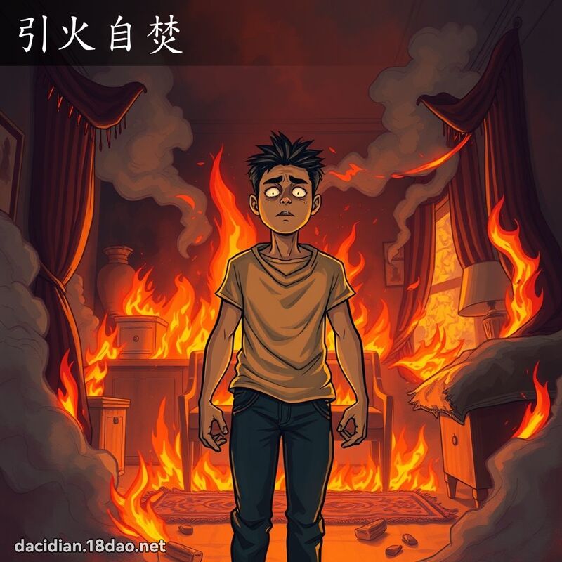 引火自焚 - 國語大辭典配圖