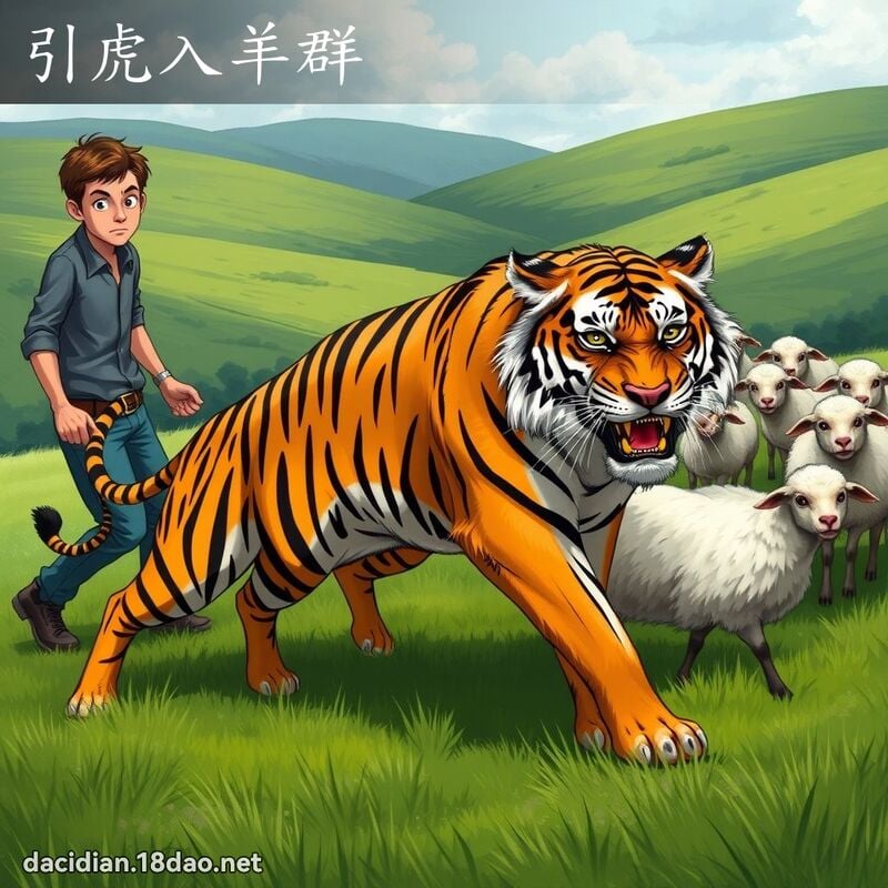 引虎入羊群 - 国语大辞典配图