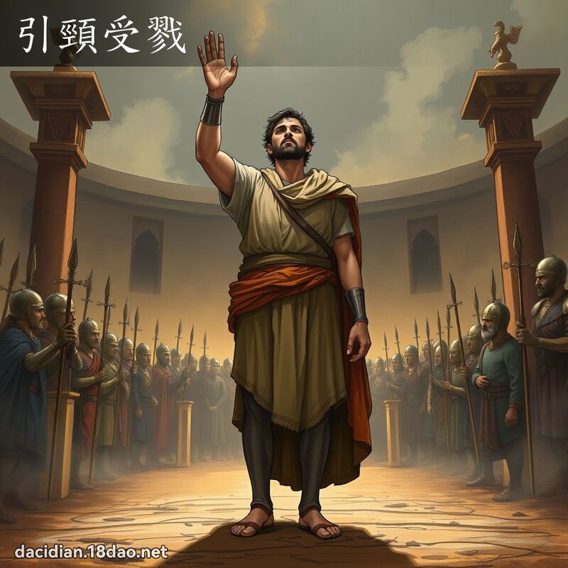 引颈受戮 - 国语大辞典配图