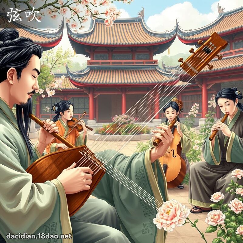 弦吹 - 國語大辭典配圖