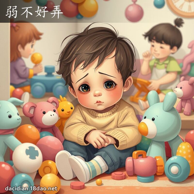 弱不好弄 - 国语大辞典配图