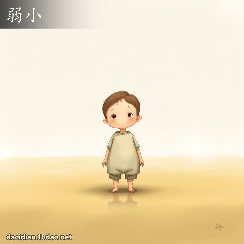 弱小 - 国语大辞典配图
