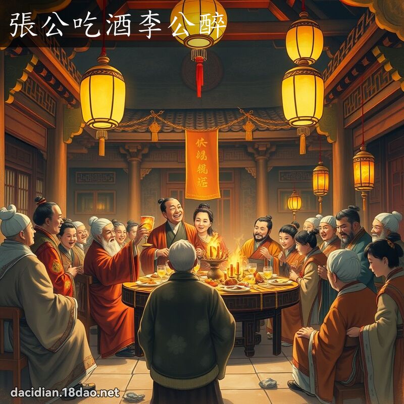 张公吃酒李公醉 - 国语大辞典配图