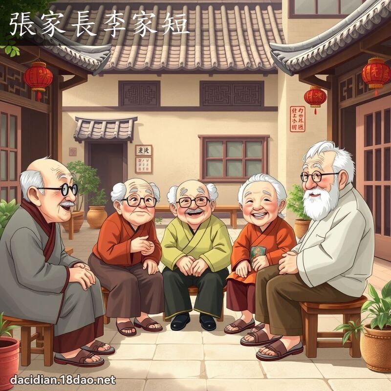 張家長李家短 - 國語大辭典配圖