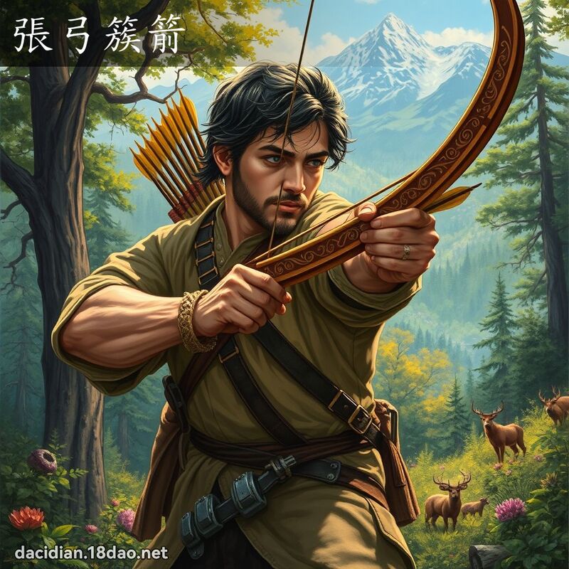 張弓簇箭 - 國語大辭典配圖