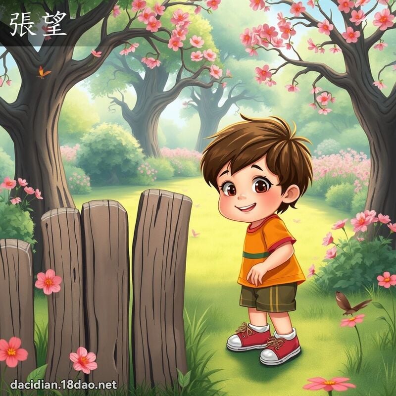 張望 - 國語大辭典配圖