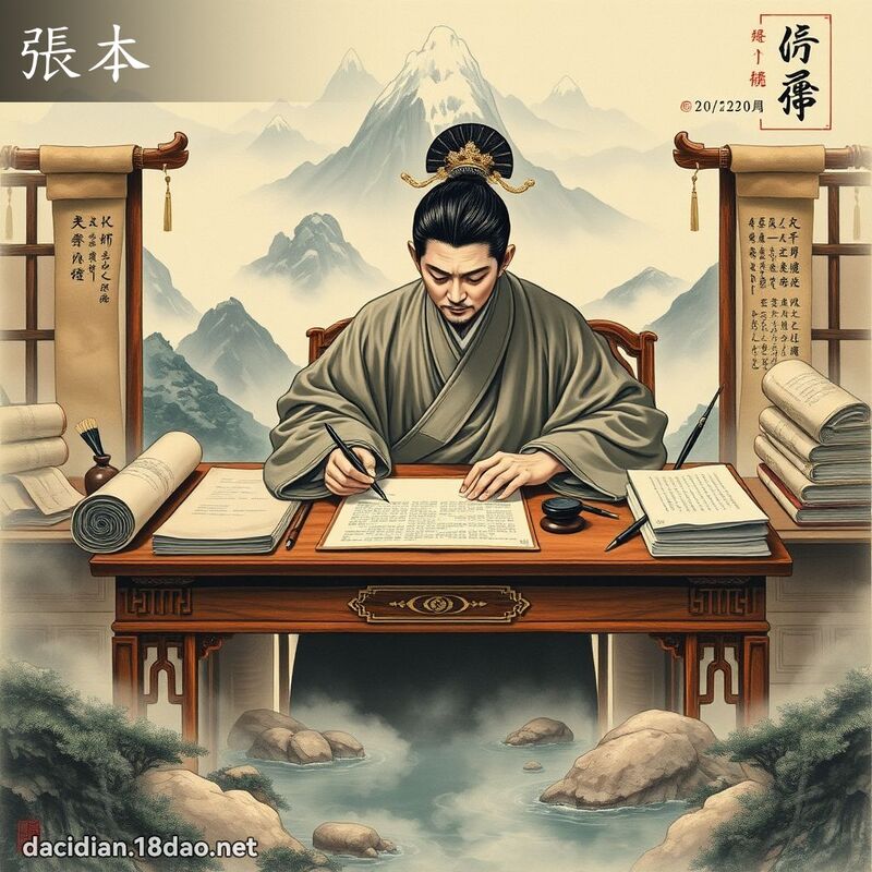 张本 - 国语大辞典配图