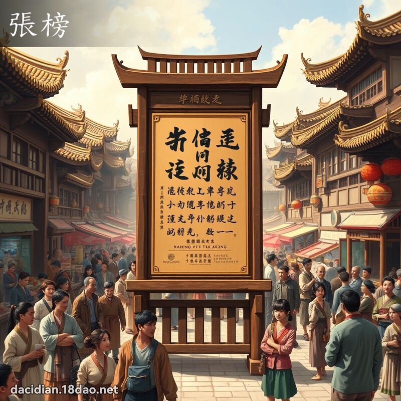 張榜 - 國語大辭典配圖