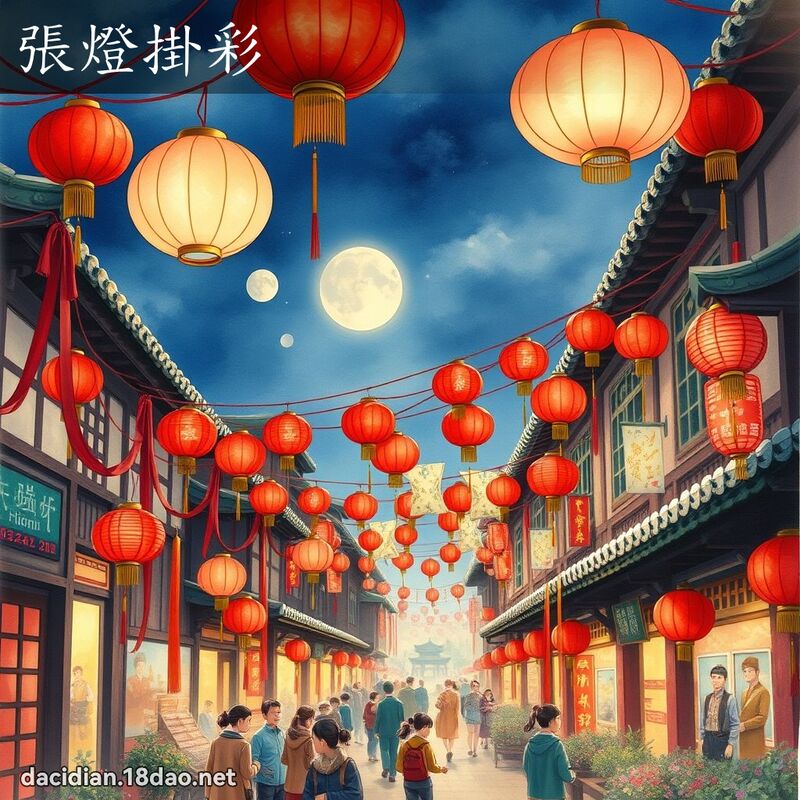张灯掛彩 - 国语大辞典配图